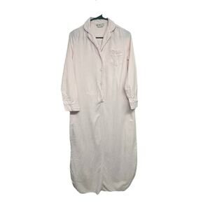 Vintage Christian Dior Neuman Marcus Flannel Pink Petite Nightgown Grannycore